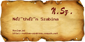 Náthán Szabina névjegykártya