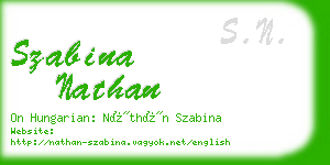 szabina nathan business card